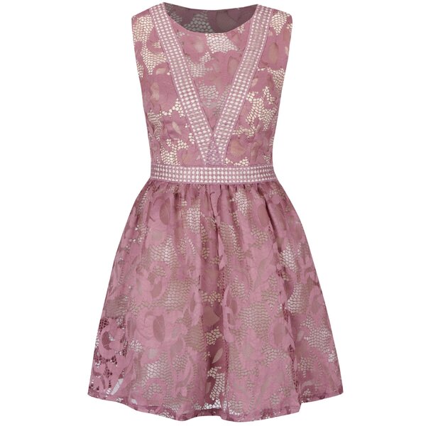Rochie mov Little Mistress din dantelă