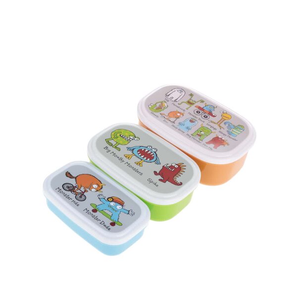 Set de 3 caserole Tyrrell Katz Monsters cu print pentru băieți