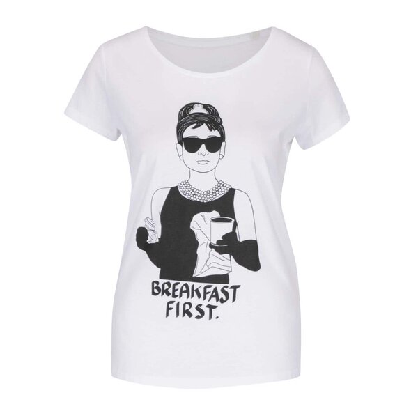 Tricou de damă alb ZOOT Original Breakfast at Tiffanys