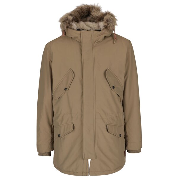 Geaca parka gri cu blană sintetică Jack & Jones Arctic