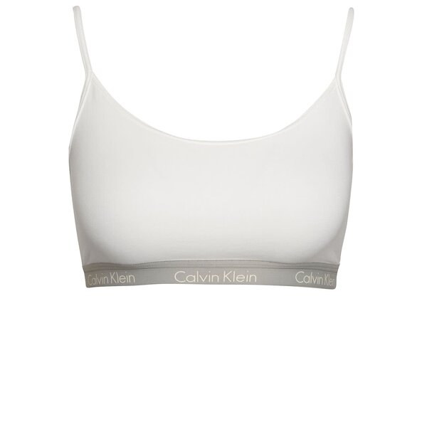 Bustier sport alb cu bretele ajustabile si logo - Calvin Klein