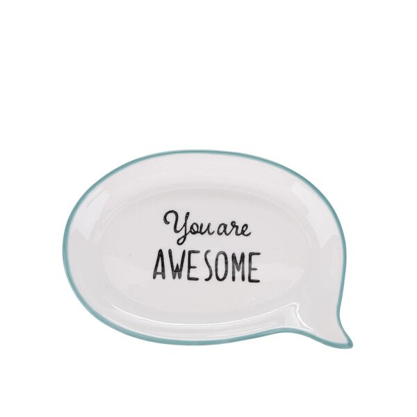 Suport crem din ceramică pentru bijuterii Sass & Belle You Are Awesome