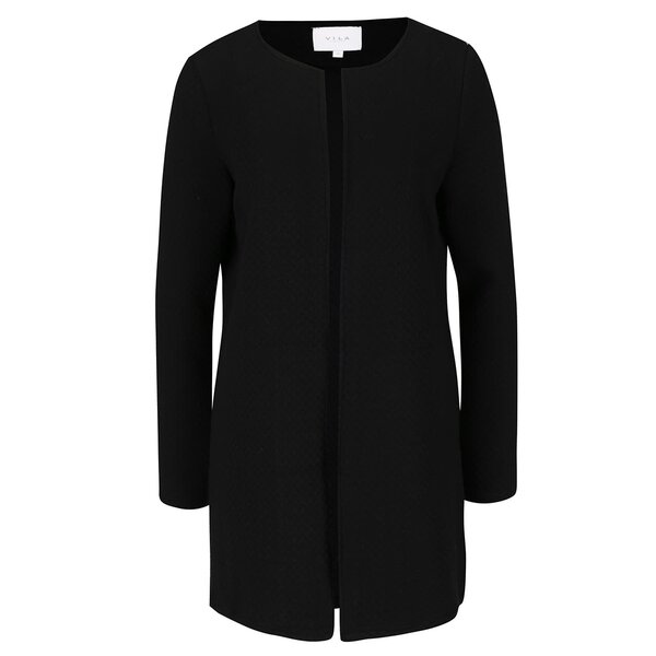 Cardigan negru lung fara inchidere VILA Naja