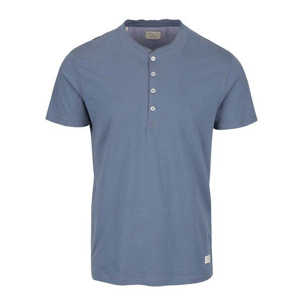 Tricou albastru cu nasturi Selected Homme Nikas