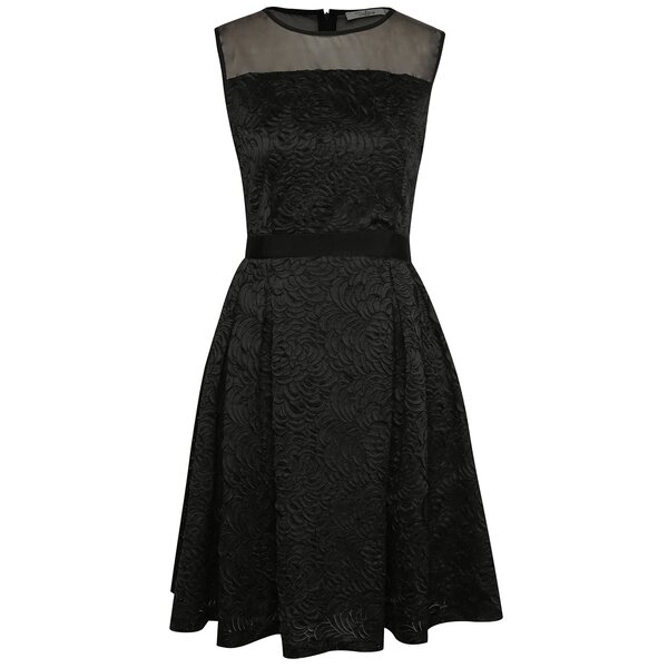 Rochie neagră Darling Claris ccu detalii translucide
