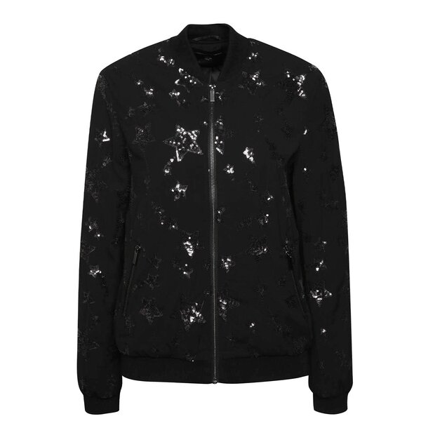 Jacheta bomber neagra cu aplicatii stea Dorothy Perkins