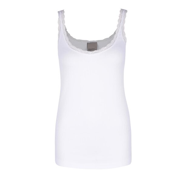 Top alb cu aplicatie de dantelă VERO MODA June