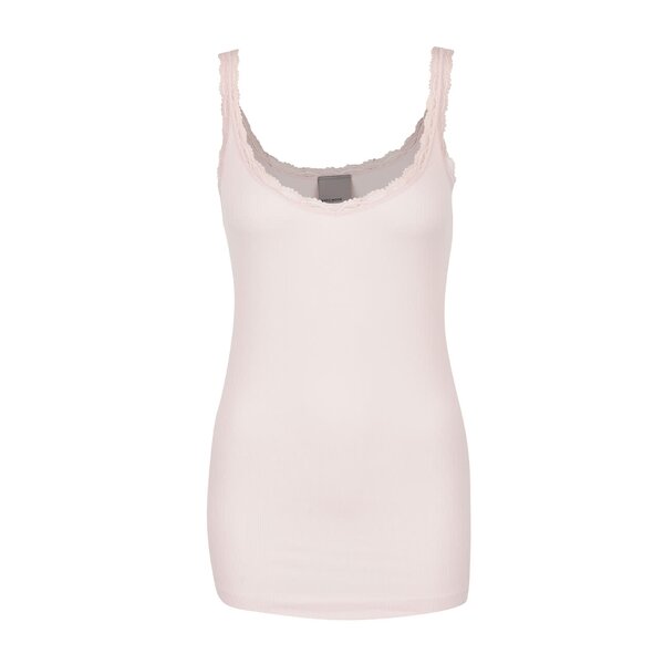 Top basic roz pal cu dantela VERO MODA June