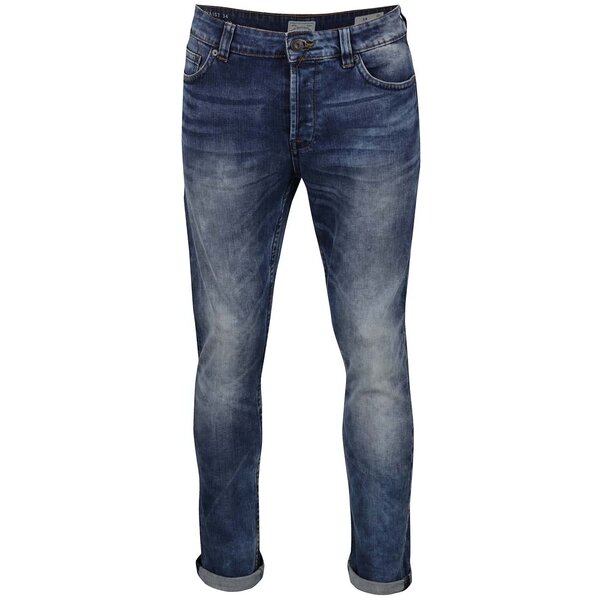 Blugi albastru închis ONLY & SONS Loom slim cu aspect prespălat