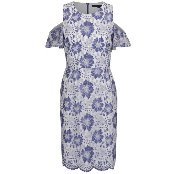 Rochie albă cu model floral French Connection Antonia