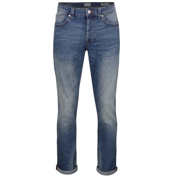 Blugi regular fit albastru deschis cu aspect prespălat ONLY & SONS Weft