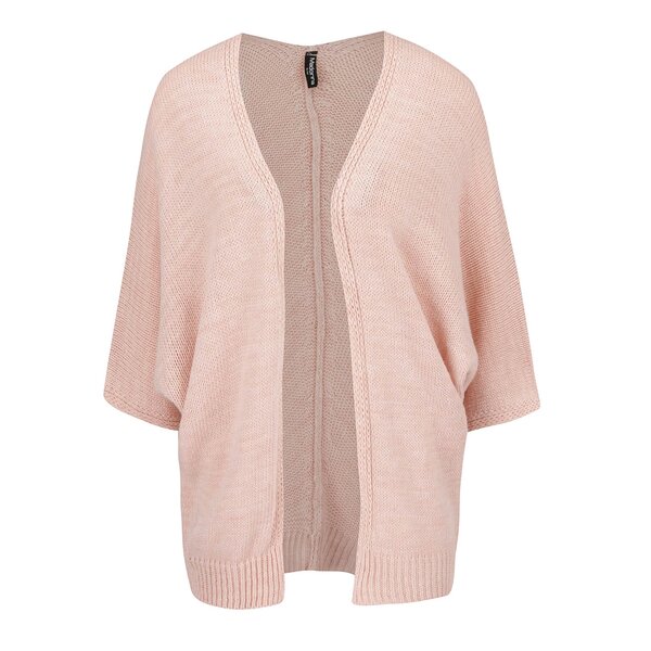 Cardigan roz pal Madonna Melissa cu mâneci 3/4