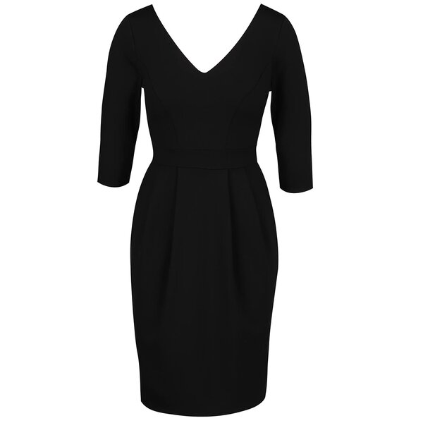 Rochie neagră Closet cu mâneci trei sferturi