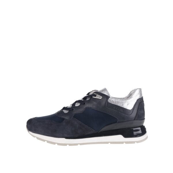 Pantofi sport negru & albastru Geox Shahira cu detalii din piele întoarsă