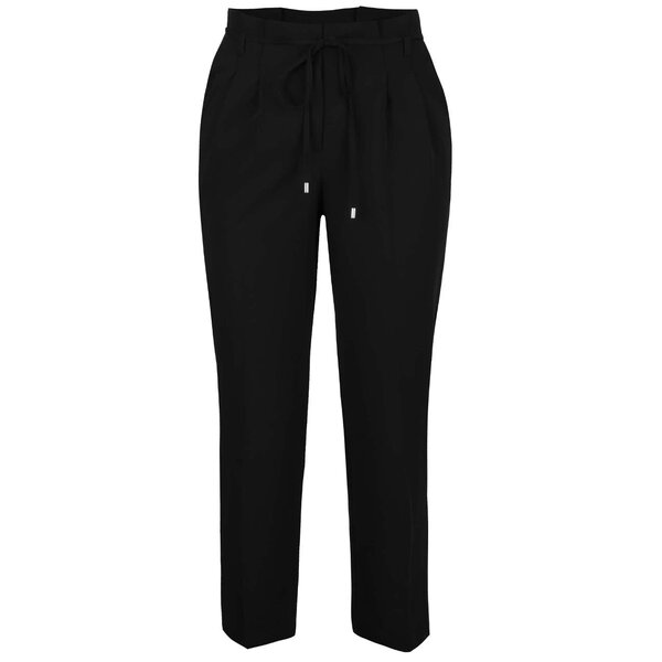Pantaloni negri Miss Selfridge cu șnur în talie