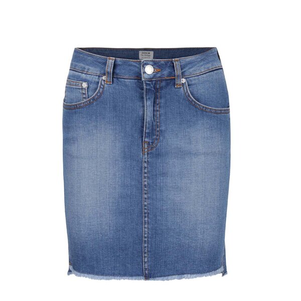 Fustă albastră Miss Selfridge din denim