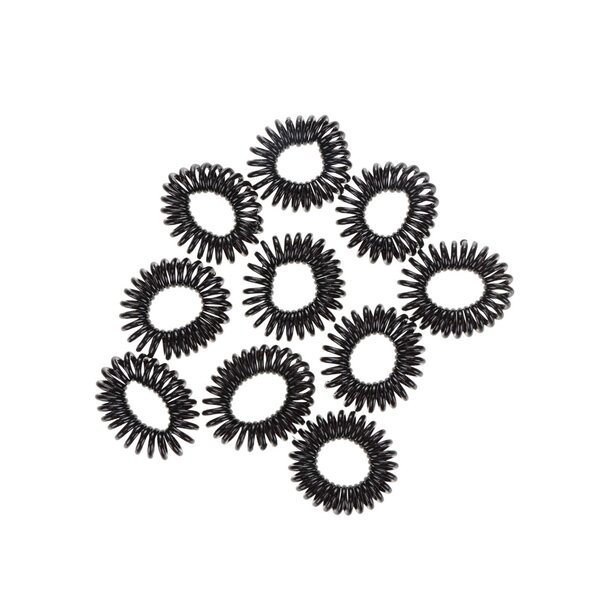 Set elastice negre de păr Pieces Spiral