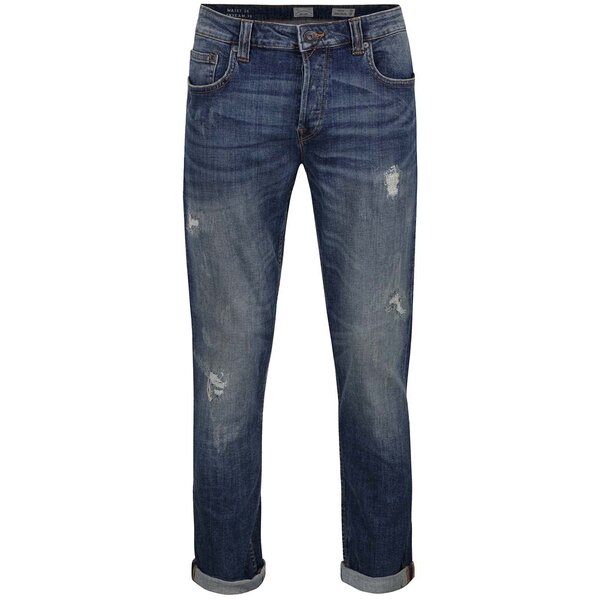 Blugi albaștri ONLY & SONS Weft cu aspect prespălat, uzat