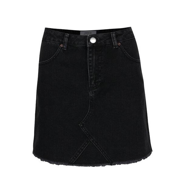 Fustă neagră Miss Selfridge din denim