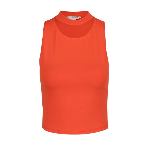 Top crop portocaliu Miss Selfridge