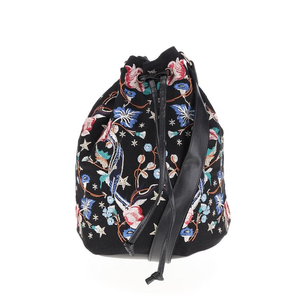 Geantă neagră cu broderie Miss Selfridge