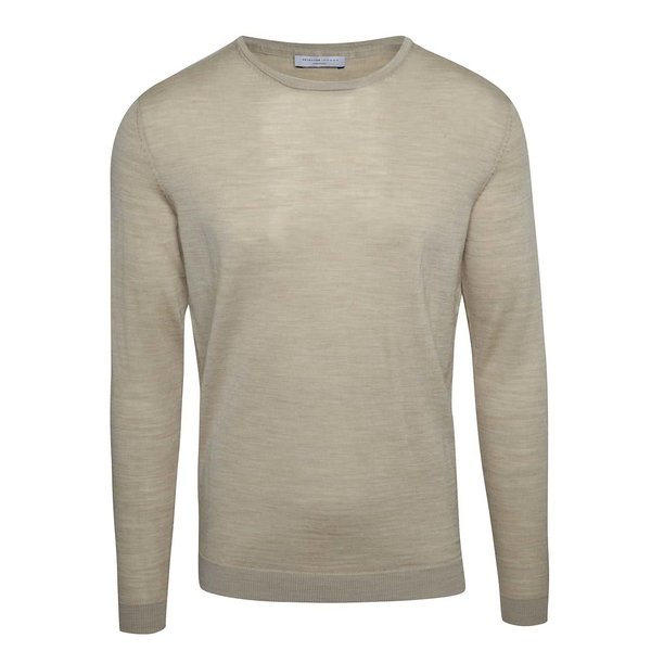 Pulover bej din lana Merino - Selected Homme Tower