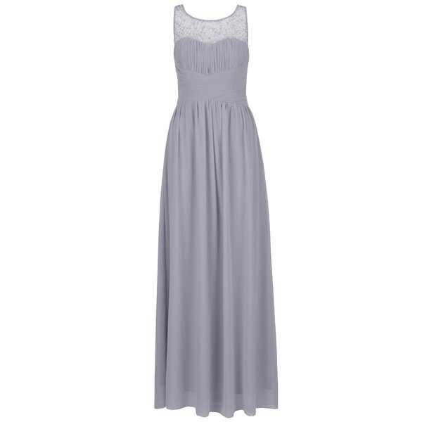 Rochie maxi gri Little Mistress cu detalii decorative