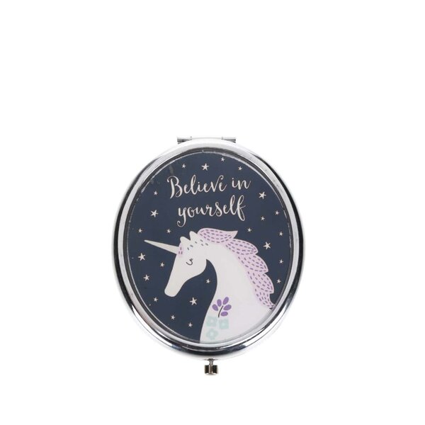 Oglindă compactă Sass & Belle cu model unicorn