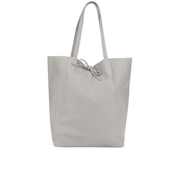 Geanta shopper gri din piele - ZOOT Simple