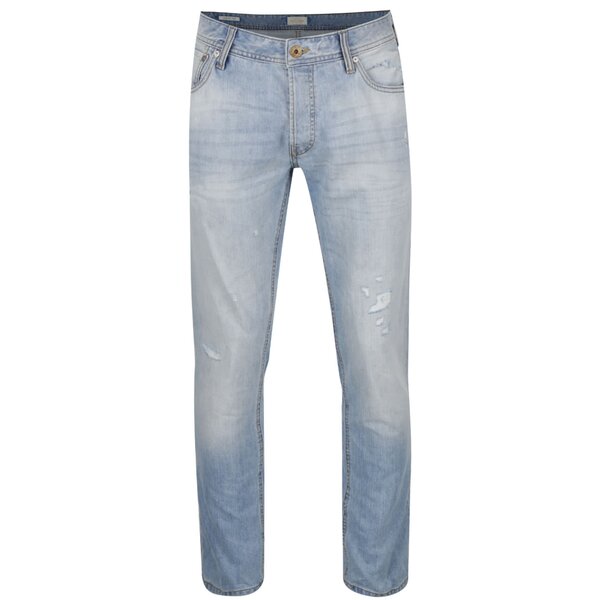 Blugi albastru deschis slim fit cu aspect prespălat - Jack&Jones Tim c