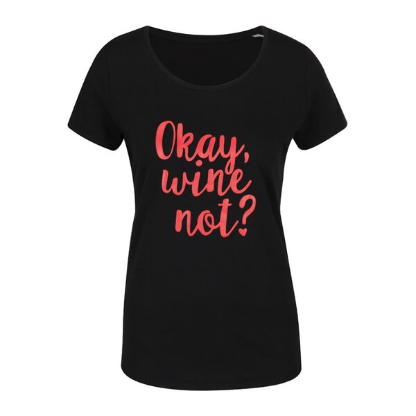Tricou negru din bumbac organic ZOOT Original Wine not