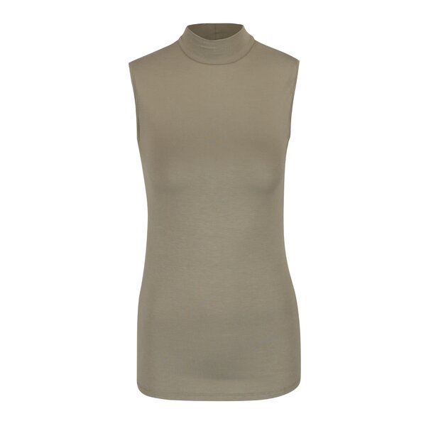 Top kaki cu guler inalt - Madonna Katrin