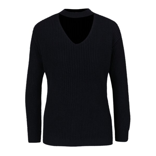 Pulover albastru ultramarin Dorothy Perkins cu choker