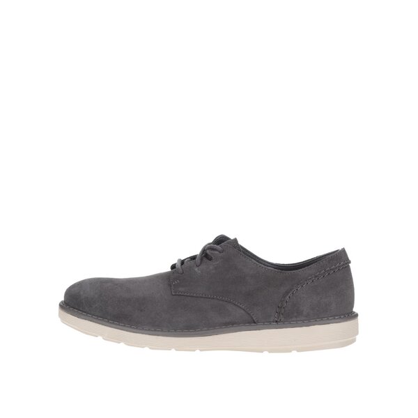 Pantofi gri Clarks Fayeman Lace din piele