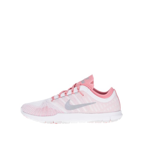 Pantofi sport alb & roz Nike Flex Adapt Premium cu model pentru femei