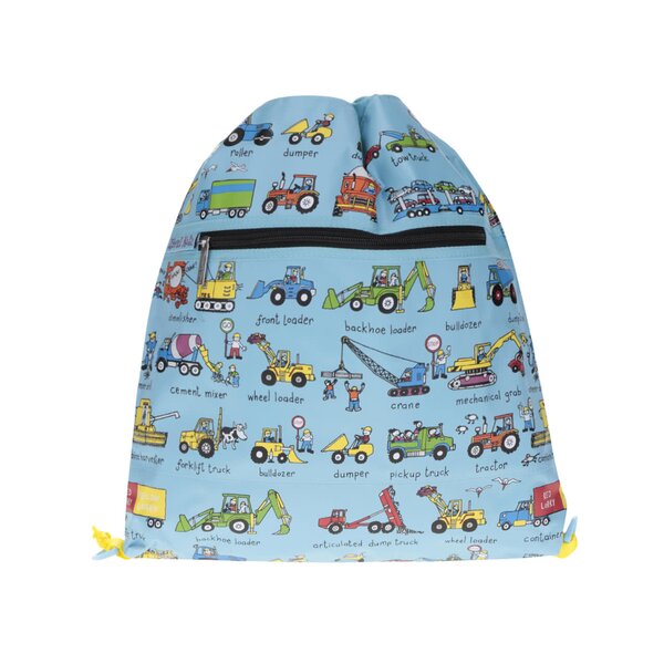 Rucsac albastru Tyrrell Katz Working Wheels cu imprimeu