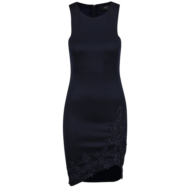 Rochie bleumarin fără mâneci AX Paris cu aplicație din dantelă
