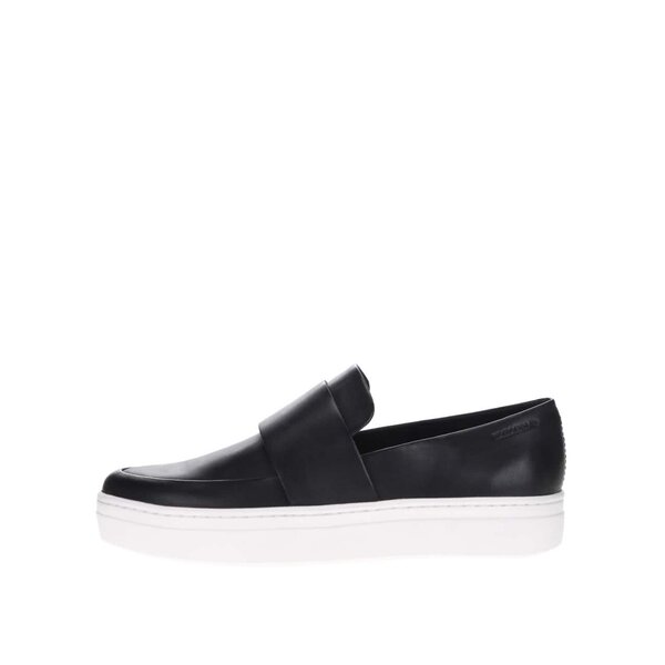 Mocasini negri Vagabond Camille din piele cu platformă