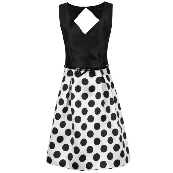 Rochie neagră cu alb Dorothy Perkins cu curea
