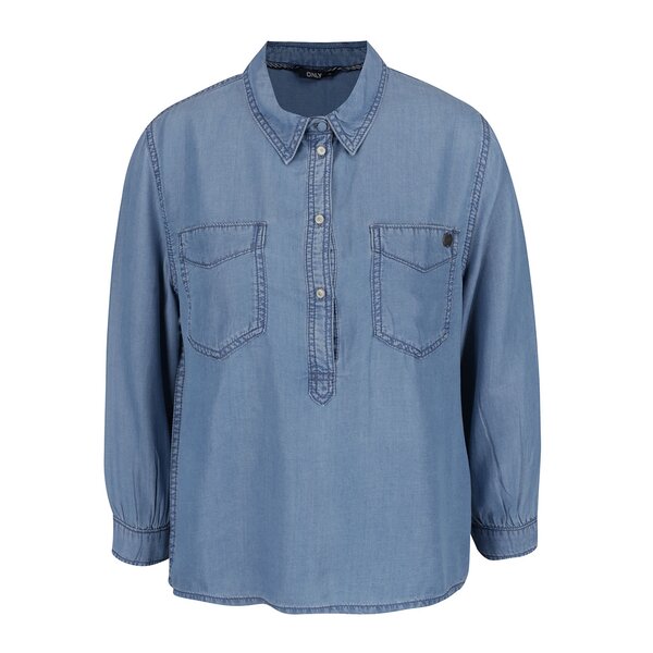 Cămașă albastră din denim ONLY Nori