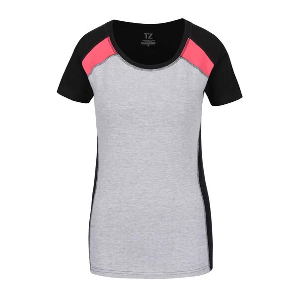 Tricou gri melanj & negru pentru femei M&Co