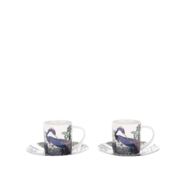 Set de cesti si farfurii pentru espresso - Magpie Birds