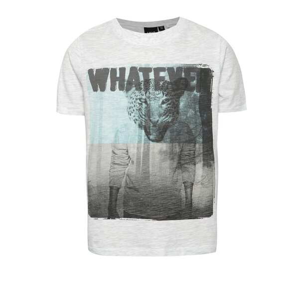 Tricou gri melanj LIMITED by name it Tomio cu print
