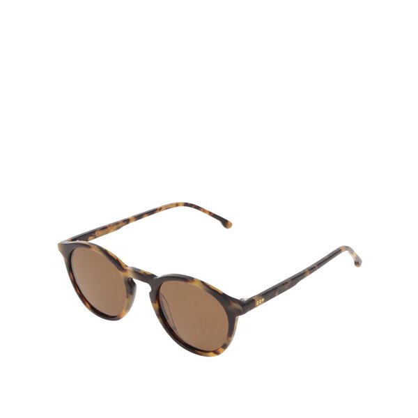 Ochelari de soare maro Komono Crafed Aston cu logo și model pentru femei