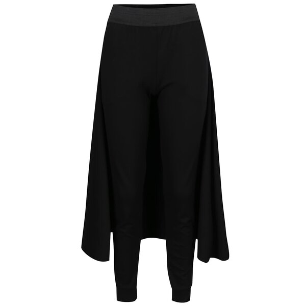 Pantaloni negri Silvia Șerban cu aplicație amplă pe partea din spate