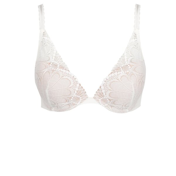 Sutien push-up alb prafuit cu dantela - Wonderbra