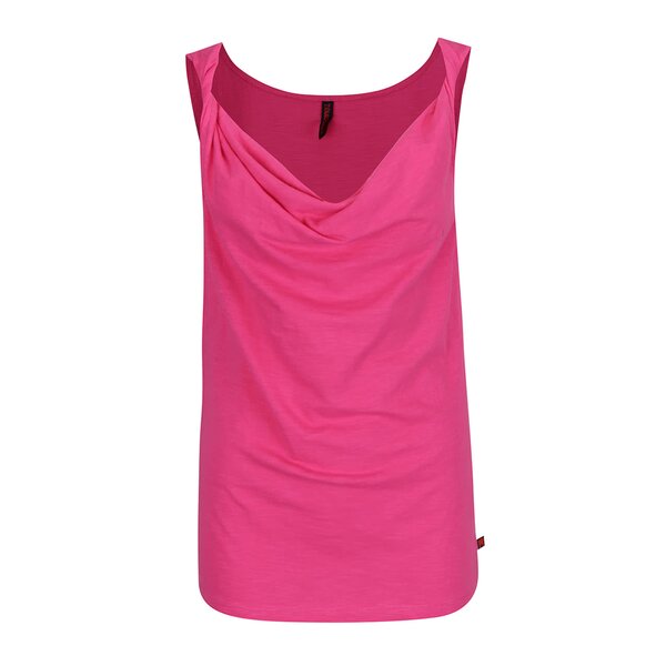 Top fuxia melanj Tranquillo Helga din bumbac organic cu decolteu drapat