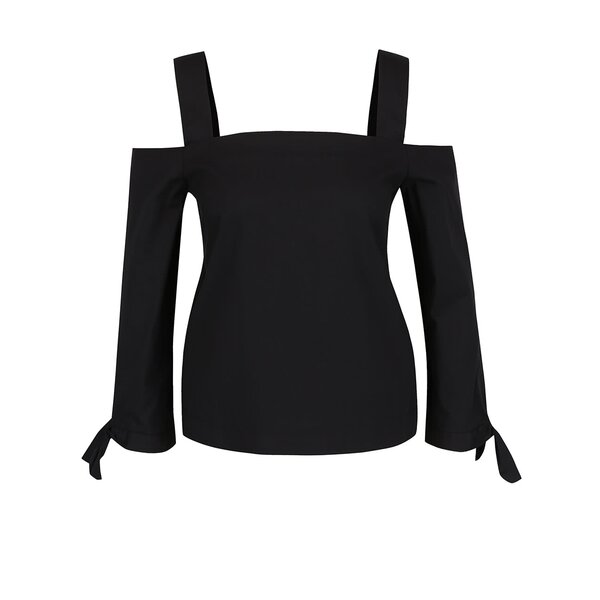 Bluză neagră Miss Selfridge cu decolteu pe umeri