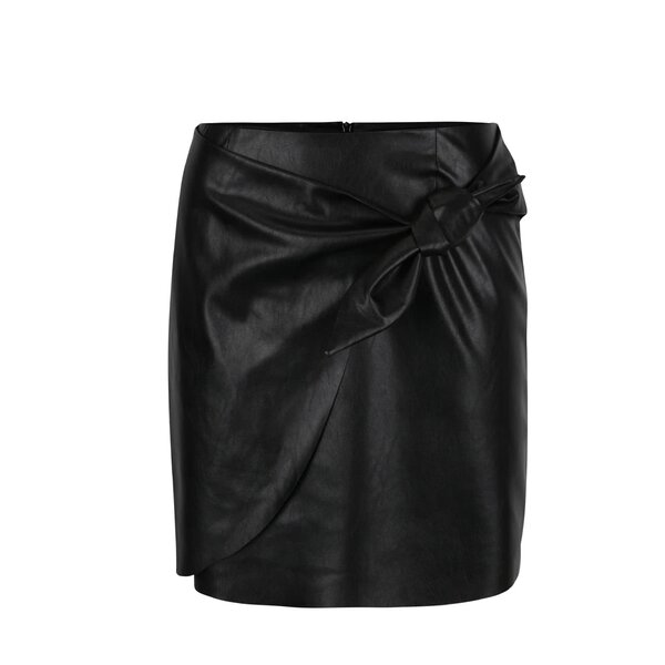 Fustă neagră Miss Selfridge cu aspect de piele