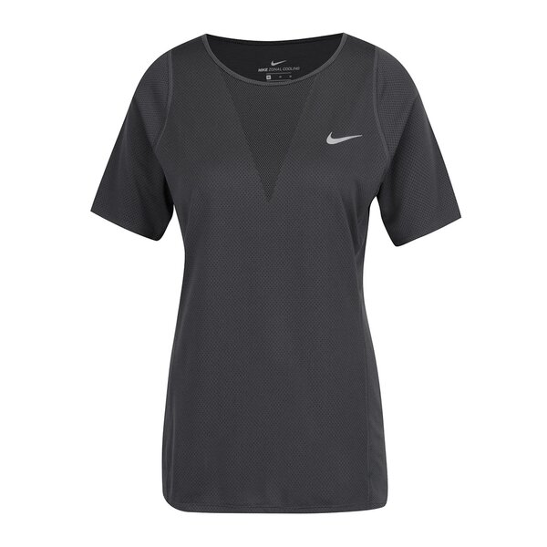 Tricou sport gri inchis pentru femei Nike Zonal Cooling Relay
